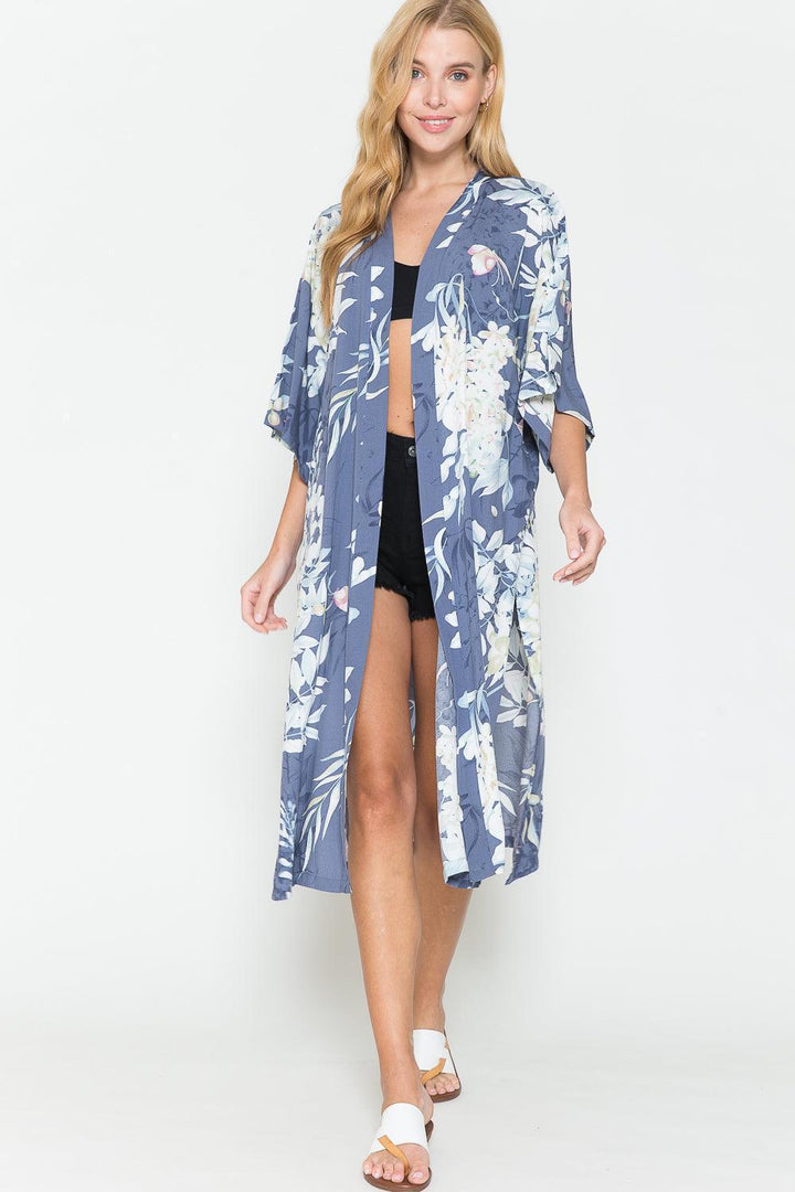 Summer Splash Botanical Split Cover Up - MXSTUDIO.COM