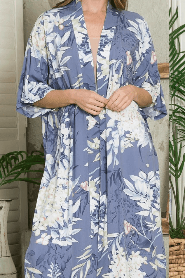 Summer Splash Botanical Split Cover Up - MXSTUDIO.COM