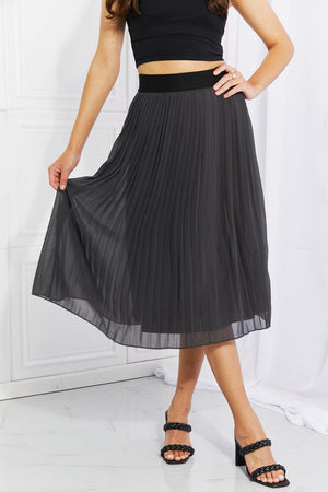 Sunday's Best Midi Gray Plus Size Chiffon Skirt - MXSTUDIO.COM