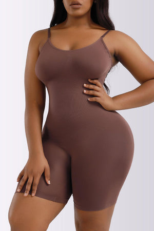 Super Cozy Shaping Plus Size Spaghetti Strap Romper - MXSTUDIO.COM