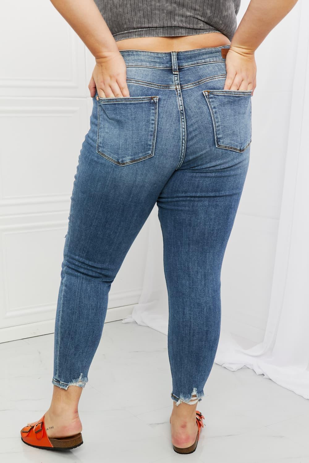 Take Pride Skinny Distressed Plus Size Patch Jeans - MXSTUDIO.COM