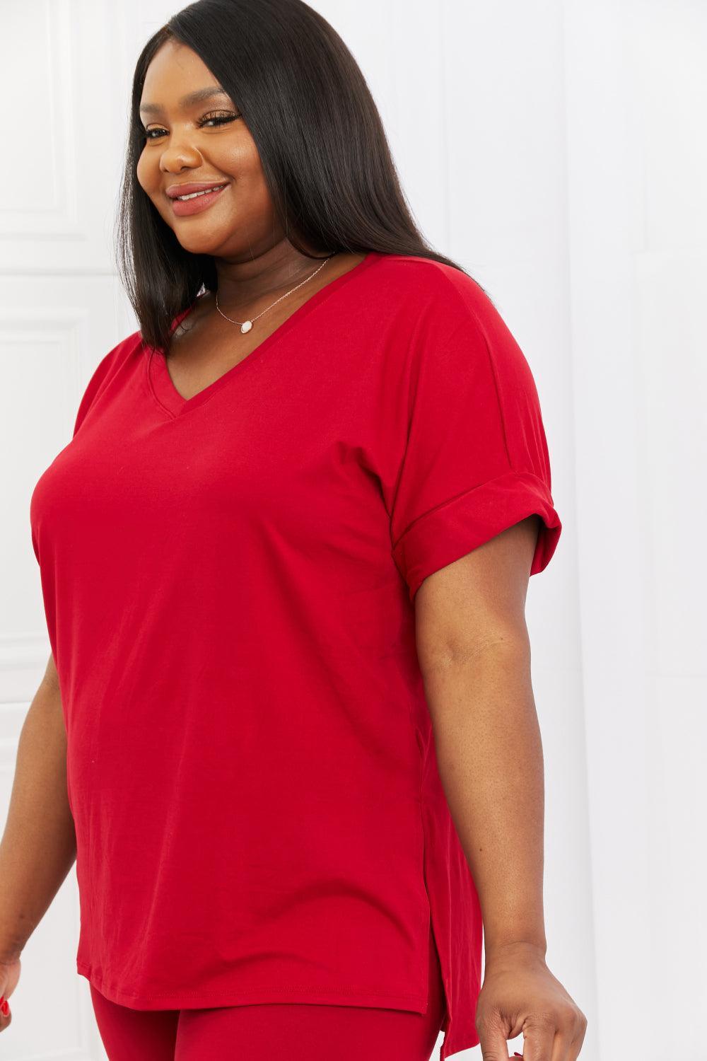 Tranquil Times Plus Size Burgundy Loungewear Set - MXSTUDIO.COM