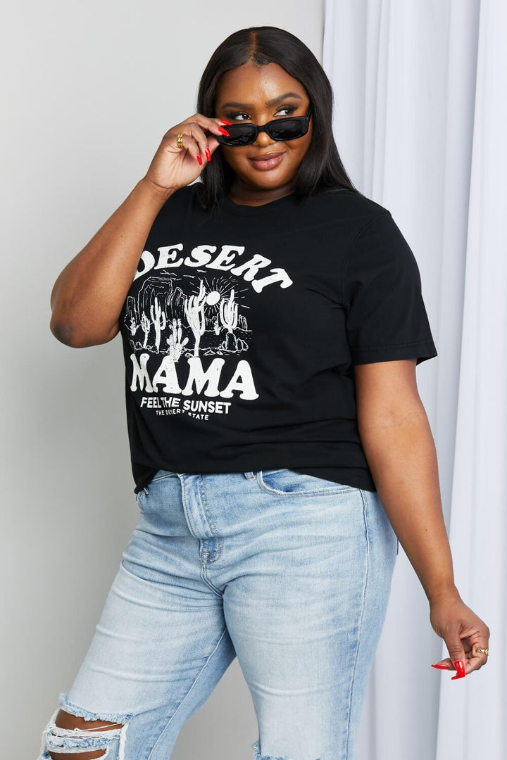 Trendy Mom Plus Size Desert Mama Graphic Tee - MXSTUDIO.COM