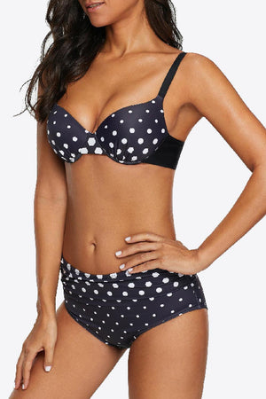 Tropical Empress Polka Dot Bikini Set - MXSTUDIO.COM