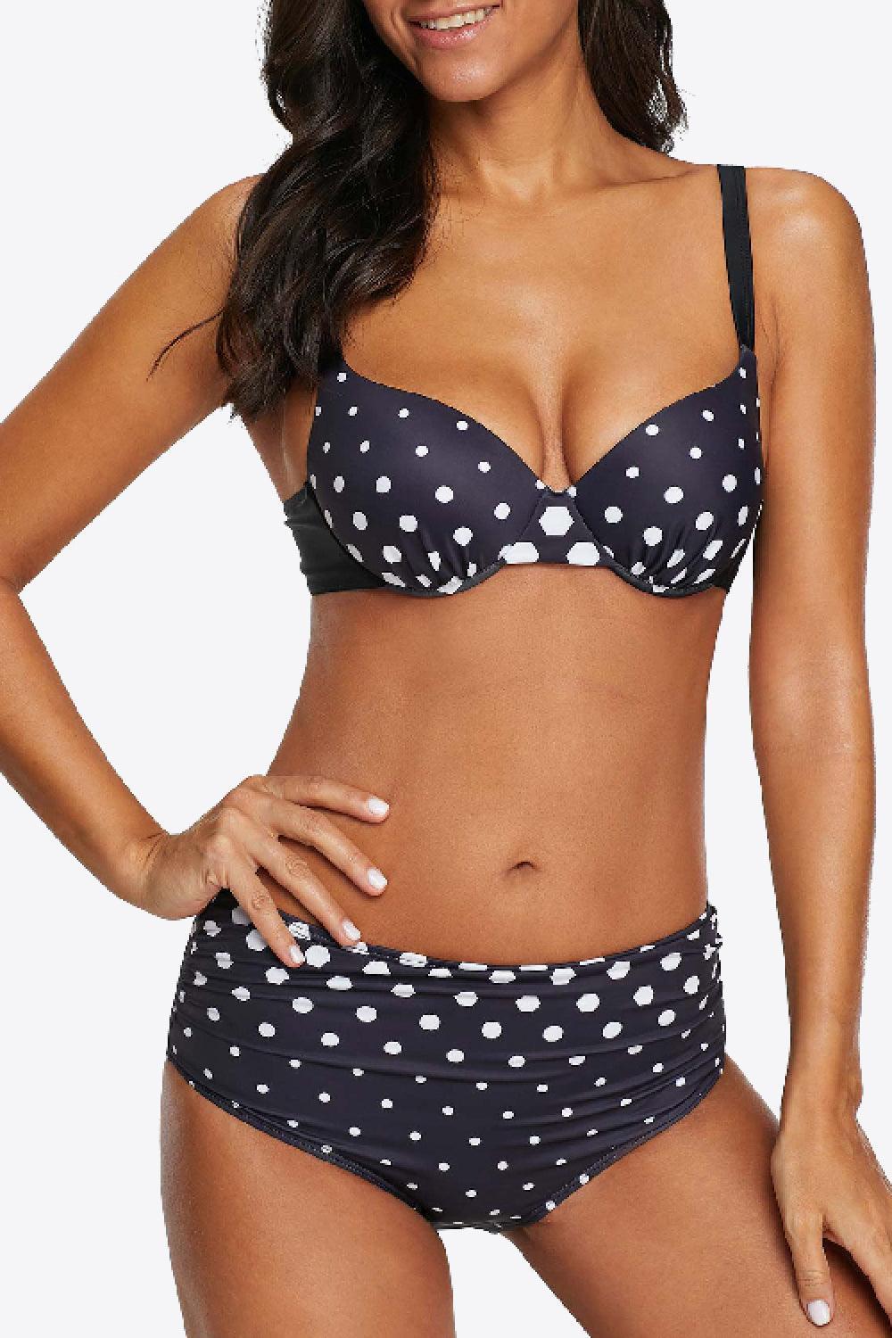 Tropical Empress Polka Dot Bikini Set - MXSTUDIO.COM