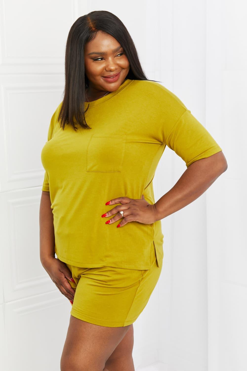 Ultimate Comfort Plus Size Mustard Lounge Set - MXSTUDIO.COM