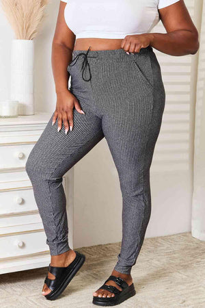 Unhindered Plus Size Womens Striped Joggers - MXSTUDIO.COM