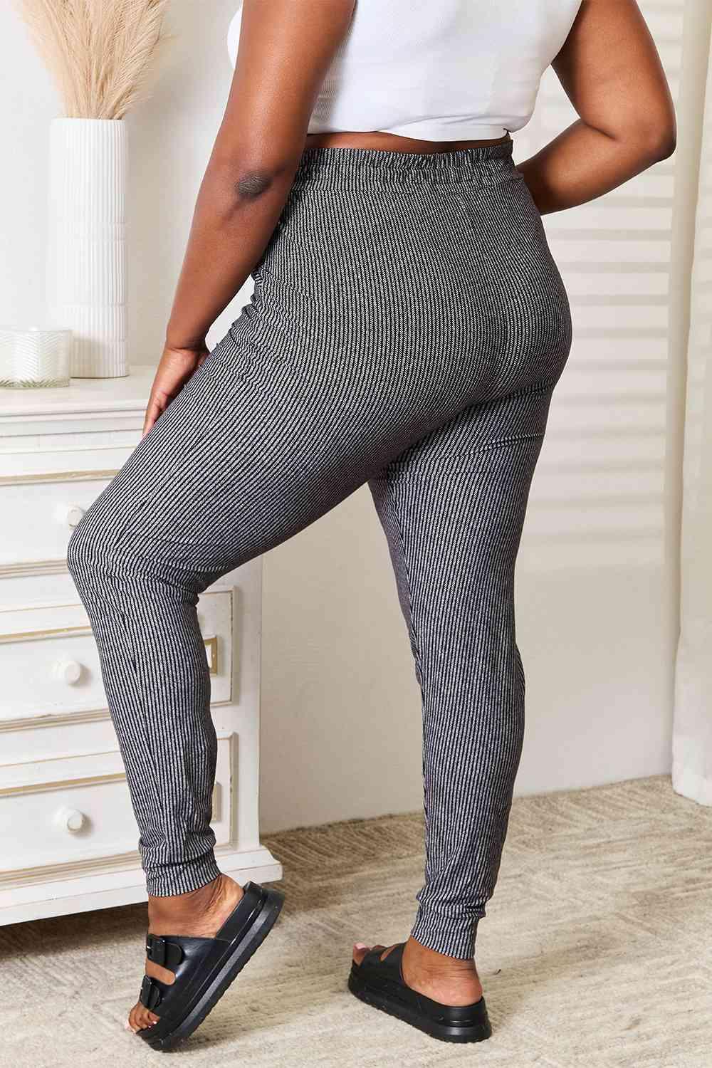 Unhindered Plus Size Womens Striped Joggers - MXSTUDIO.COM
