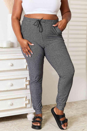 Unhindered Plus Size Womens Striped Joggers - MXSTUDIO.COM