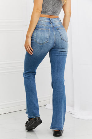 Venturesome Plus Size High Waist Flare Jeans - MXSTUDIO.COM