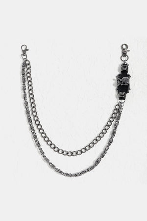 Versatile Black Double Layered Chain Belt - MXSTUDIO.COM