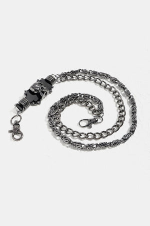 Versatile Black Double Layered Chain Belt - MXSTUDIO.COM