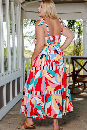 Wear All Day Tiered Plus Size Sleeveless Maxi Dress - MXSTUDIO.COM