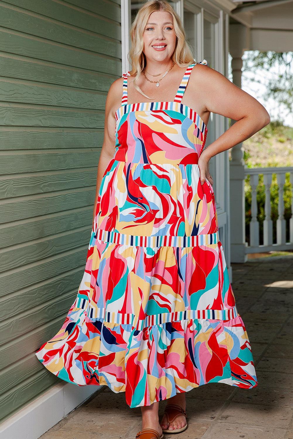 Wear All Day Tiered Plus Size Sleeveless Maxi Dress - MXSTUDIO.COM