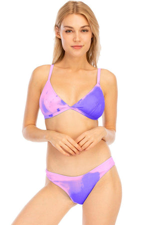 Whispering Shore Adjustable Strap Tie Dye Bikini Set - MXSTUDIO.COM