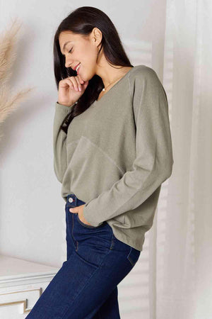 Women's Sage Plus Size Long Sleeve T Shirts - MXSTUDIO.COM