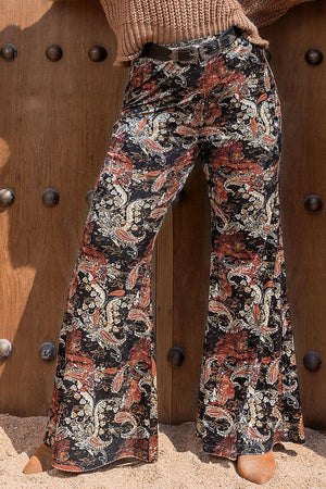 Bohemian Printed Plus Size Wide Leg Pants - MXSTUDIO.COM