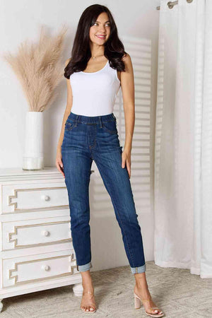 Convenient Wearing High Waisted Plus Size Skinny Jeans - MXSTUDIO.COM
