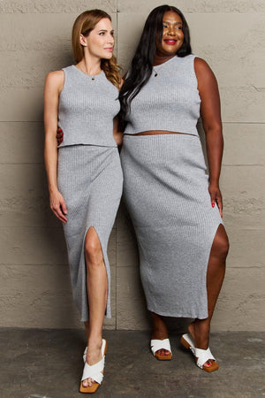 Blended Elegance Plus Size Two Piece Skirt Set - MXSTUDIO.COM