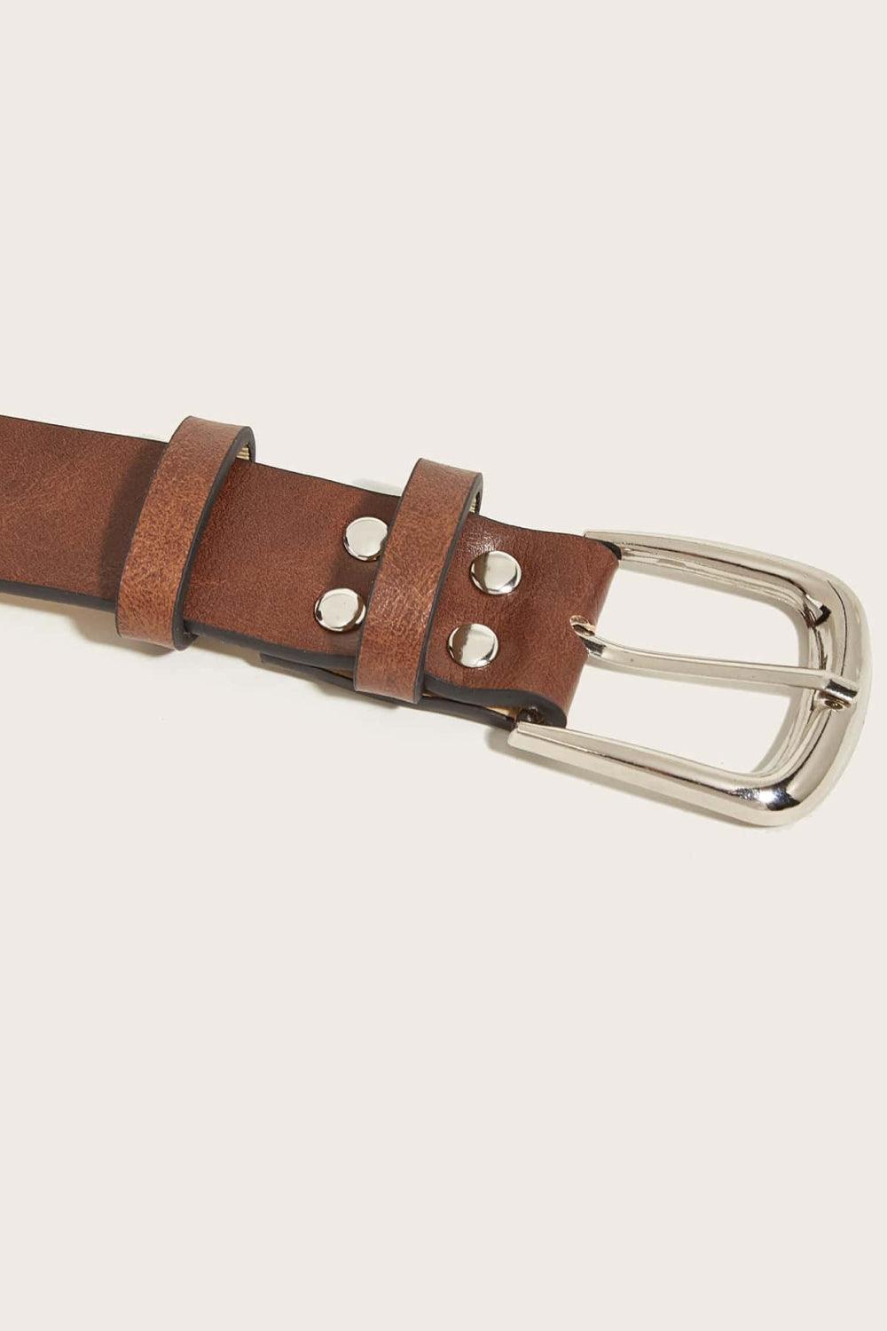 Durable Women's Chestnut Leather Belt - MXSTUDIO.COM