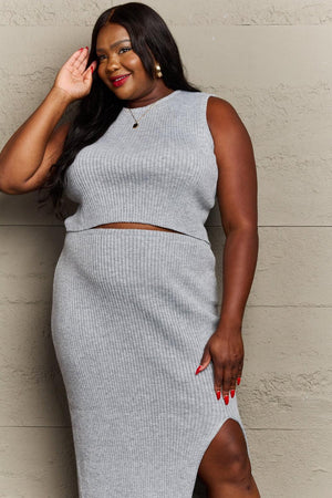 Blended Elegance Plus Size Two Piece Skirt Set - MXSTUDIO.COM