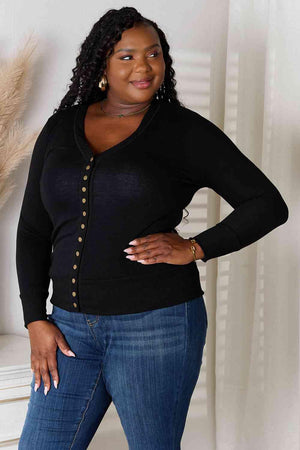 Greater Comfort Plus Size Black Cardigan - MXSTUDIO.COM